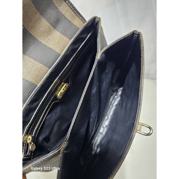 Authentic Fendi Vintage Convertible Pequin Top Handle Tote - Picture 6 of 10